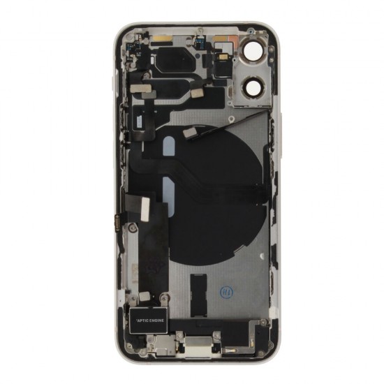 Rear cover incl. small parts (Pulled A) - White, For iPhone 12 mini Rear cover incl. small parts (Pulled A) - White, For iPhone 12 mini