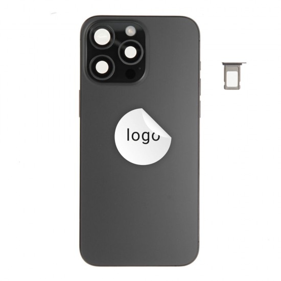 Rear cover incl. small parts (Pulled A) - Black, For iPhone 15 Pro Max Rear cover incl. small parts (Pulled A) - Black, For iPhone 15 Pro Max