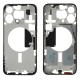 Middle frame excl. small parts (Pulled A)  - White, For iPhone 15 Pro Max
