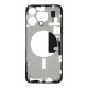 Middle frame excl. small parts (Pulled A)  - White, For iPhone 15 Pro Max