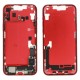 Middle frame incl. small parts (Pulled C) - Red, For iPhone 14 Plus Middle frame incl. small parts (Pulled C) - Red, For iPhone 14 Plus