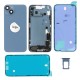 Rear cover incl. small parts (Pulled C) - Blue, For iPhone 14 Plus