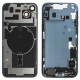 Rear cover incl. small parts (Pulled C) - Blue, For iPhone 14 Plus