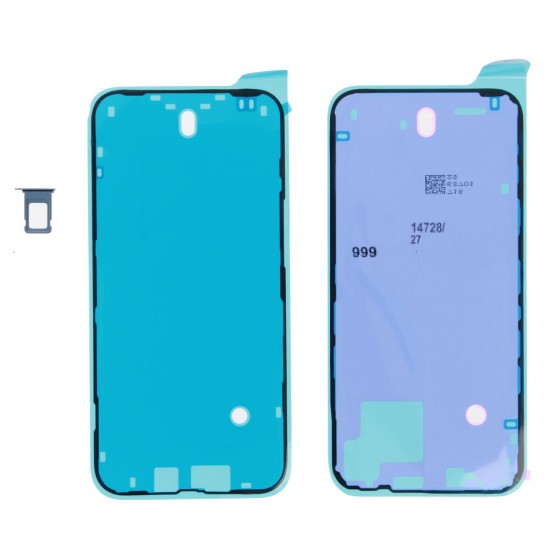 Rear cover incl. small parts (Pulled C) - Blue, For iPhone 14 Plus