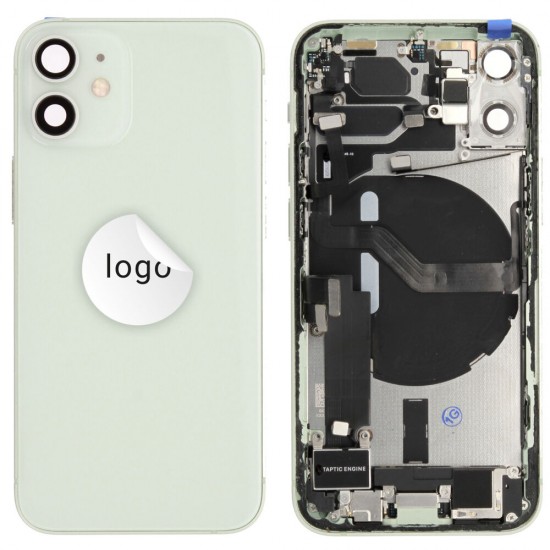 Rear cover incl. small parts (Pulled A) - Green, For iPhone 12 mini Rear cover incl. small parts (Pulled A) - Green, For iPhone 12 mini
