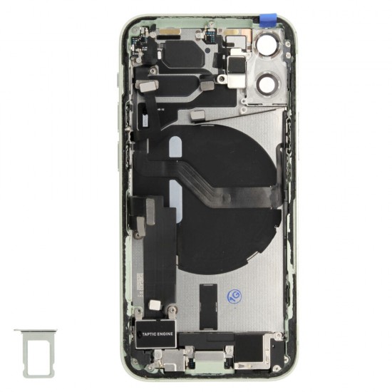 Rear cover incl. small parts (Pulled A) - Green, For iPhone 12 mini Rear cover incl. small parts (Pulled A) - Green, For iPhone 12 mini