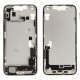 Middle frame incl. small parts (Pulled A)  - White, For iPhone 14 Plus