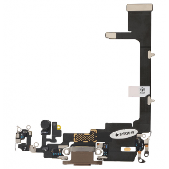 Dock connector (Pulled) - Gold, for iPhone 11 Pro