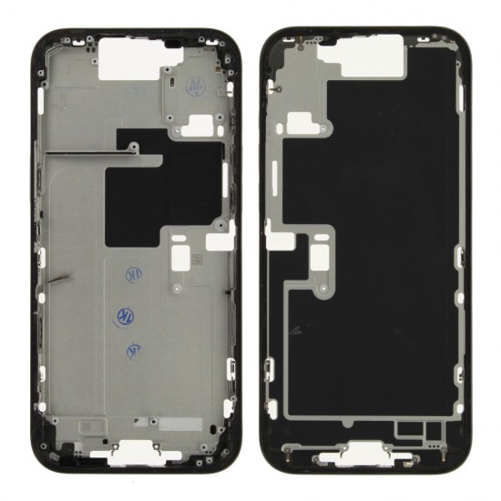 Middle frame excl. small parts (Pulled A)  - Black, For iPhone 16 Pro Max