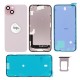Rear cover excl. small parts (Pulled A) - Pink, For iPhone 15 Plus