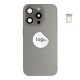 Rear cover incl. small parts (Pulled A) - Grey, For iPhone 15 Pro Rear cover incl. small parts (Pulled A) - Grey, For iPhone 15 Pro