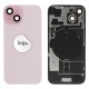 Rear cover incl. small parts (Pulled A) - Pink, For iPhone 15