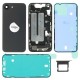 Rear cover incl. small parts (Pulled A) - Black, For iPhone 16e Rear cover incl. small parts (Pulled A) - Black, For iPhone 16e