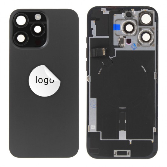 Rear cover incl. small parts (Pulled B) - Black, For iPhone 16 Pro Max Rear cover incl. small parts (Pulled B) - Black, For iPhone 16 Pro Max