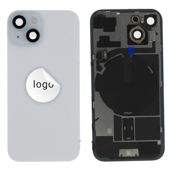 Back glass (Pulled B) - Blue, For iPhone 15
