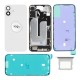 Rear cover incl. small parts (Pulled B) - White, For iPhone 16 Plus