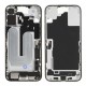 Rear cover incl. small parts (Pulled B) - White, For iPhone 16 Plus
