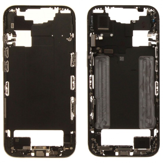 Middle frame incl. small parts (Pulled A)  - White, For iPhone 17 Air