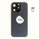 Rear cover incl. small parts (Pulled B) - Blue, For iPhone 15 Pro