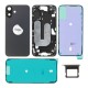 Rear cover excl. small parts (Pulled A) - Black, For iPhone 16 Plus
