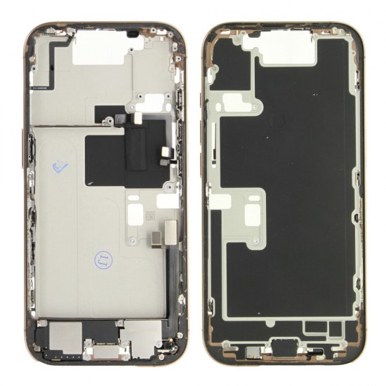 Rear cover incl. small parts (Pulled B) - Desert Titanium, For iPhone 16 Pro