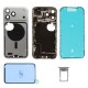 Middle frame incl. small parts (Pulled B)  - Silver, For iPhone 17 Pro Max