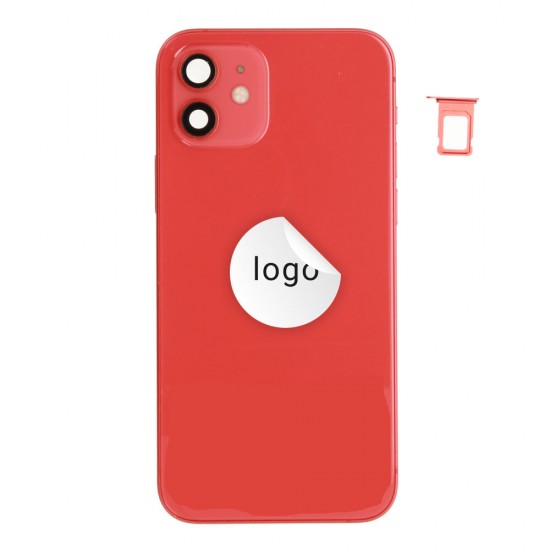 Rear cover incl. small parts (Pulled B) - Red, For iPhone 12 Rear cover incl. small parts (Pulled B) - Red, For iPhone 12