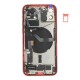 Rear cover incl. small parts (Pulled B) - Red, For iPhone 12 Rear cover incl. small parts (Pulled B) - Red, For iPhone 12