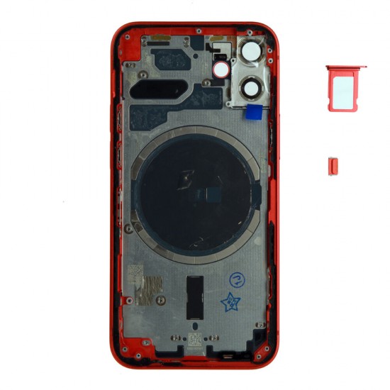 Rear cover excl. small parts (Pulled A) - Red, For iPhone 12 mini