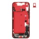Middle frame incl. small parts (Pulled C)  - Red, For iPhone 14