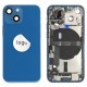 Rear cover incl. small parts (Pulled B) - Blue, For iPhone 13 mini