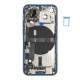 Rear cover incl. small parts (Pulled B) - Blue, For iPhone 13 mini