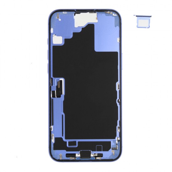 Middle frame incl. small parts (Pulled B) - Blue, For iPhone 16 Plus Middle frame incl. small parts (Pulled B) - Blue, For iPhone 16 Plus