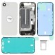 Rear cover incl. small parts (Pulled B) - White, For iPhone 16e Rear cover incl. small parts (Pulled B) - White, For iPhone 16e