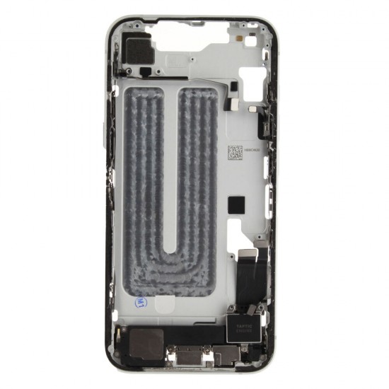 Rear cover incl. small parts (Pulled B) - White, For iPhone 16e Rear cover incl. small parts (Pulled B) - White, For iPhone 16e