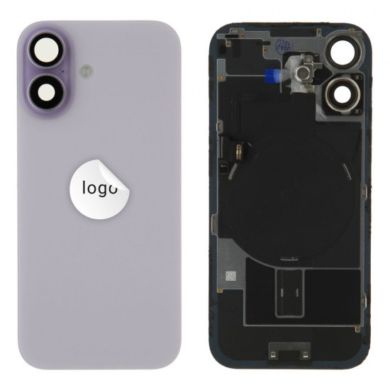 Back glass (Pulled A) - Purple, For iPhone 17