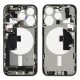 Middle frame incl. small parts (Pulled B)  - Grey, For iPhone 15 Pro