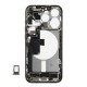 Middle frame incl. small parts (Pulled B)  - Grey, For iPhone 15 Pro
