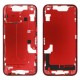 Middle frame excl. small parts (Pulled A) - Red, For iPhone 14 Middle frame excl. small parts (Pulled A) - Red, For iPhone 14