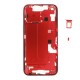 Middle frame excl. small parts (Pulled A) - Red, For iPhone 14 Middle frame excl. small parts (Pulled A) - Red, For iPhone 14