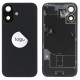 Rear cover incl. small parts (Pulled B) - Black, For iPhone 16