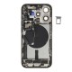 Rear cover incl. small parts (Pulled A) - Black, For iPhone 15 Pro