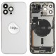 Rear cover incl. small parts (Pulled B) - Silver, For iPhone 13 Pro Max