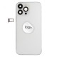 Rear cover incl. small parts (Pulled B) - Silver, For iPhone 13 Pro Max