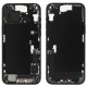 Middle frame incl. small parts (Pulled C) - Black, For iPhone 15 Plus Middle frame incl. small parts (Pulled C) - Black, For iPhone 15 Plus
