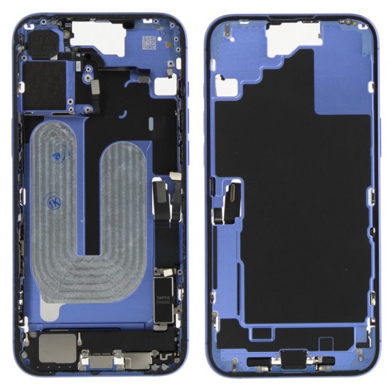 Rear cover incl. small parts (Pulled A) - Blue, For iPhone 16 Plus Rear cover incl. small parts (Pulled A) - Blue, For iPhone 16 Plus