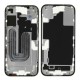 Middle frame excl. small parts (Pulled A)  - White, For iPhone 16 Plus