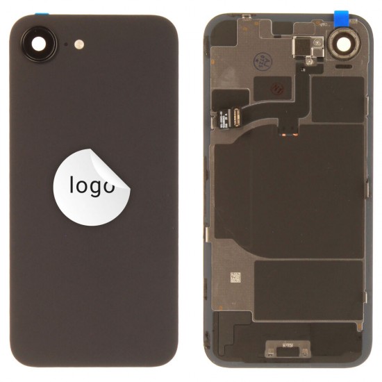 Back glass (Pulled A) - Black, For iPhone 16e