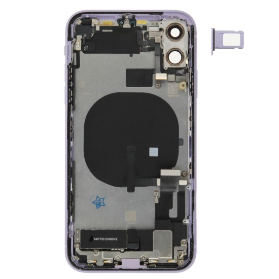 Rear cover incl. small parts (Pulled B) - Purple, For iPhone 11 Rear cover incl. small parts (Pulled B) - Purple, For iPhone 11