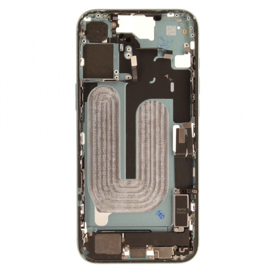 Rear cover incl. small parts (Pulled C) - Green, For iPhone 16 Plus